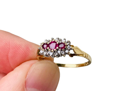 18ct Gold Ruby & Diamond Ring