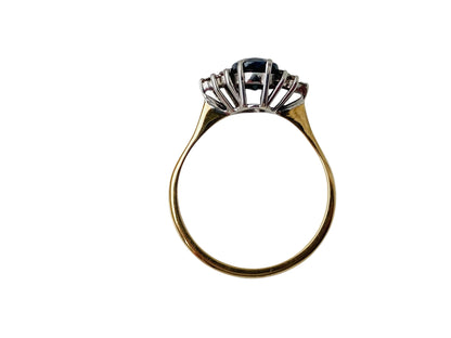 9ct Gold Sapphire & Diamond Ring