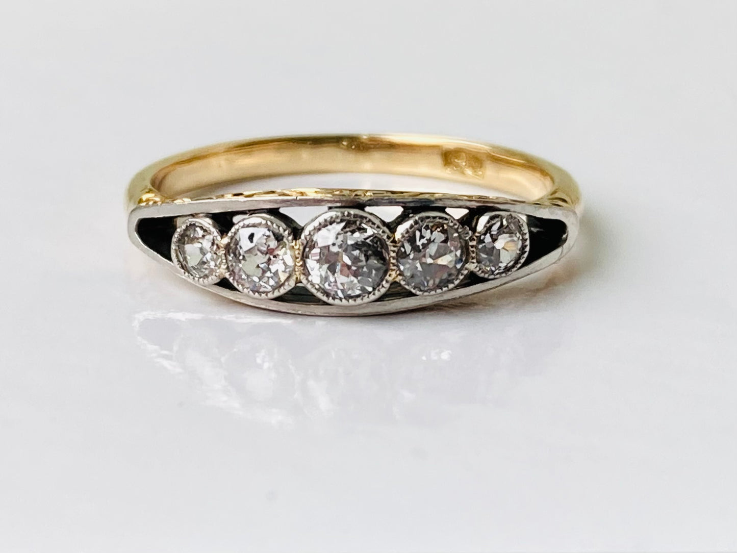 Antique 18ct Gold Five-Stone Diamond Ring