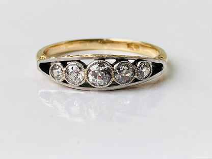 Antique 18ct Gold Five-Stone Diamond Ring