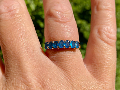9ct Gold Blue Apatite Ring