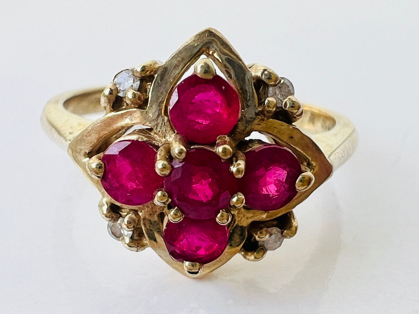 9ct Gold Ruby & Diamond Ring