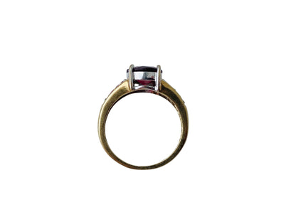 9ct Gold Rhodolite Garnet & Pink Ruby Ring