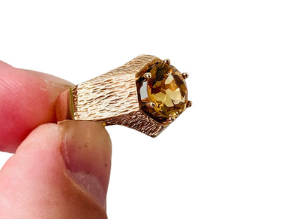 Vintage 9ct Gold Citrine Ring