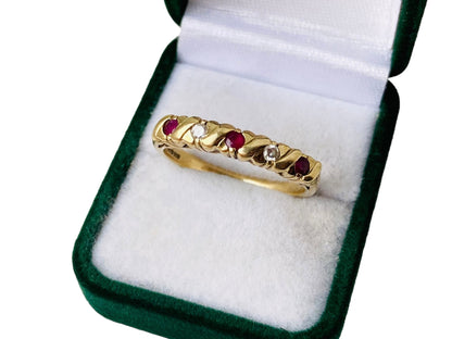 9ct Gold Ruby & Diamond Ring