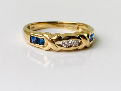 18ct Gold Sapphire & Diamond Ring