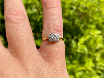 18ct Gold Diamond Cluster Ring