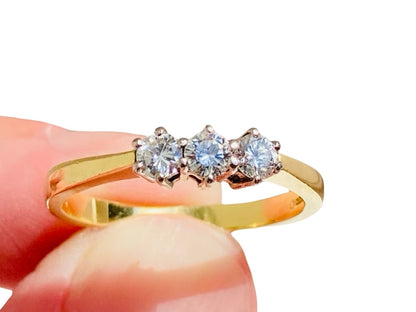 18ct Gold Three-Stone Diamond Ring