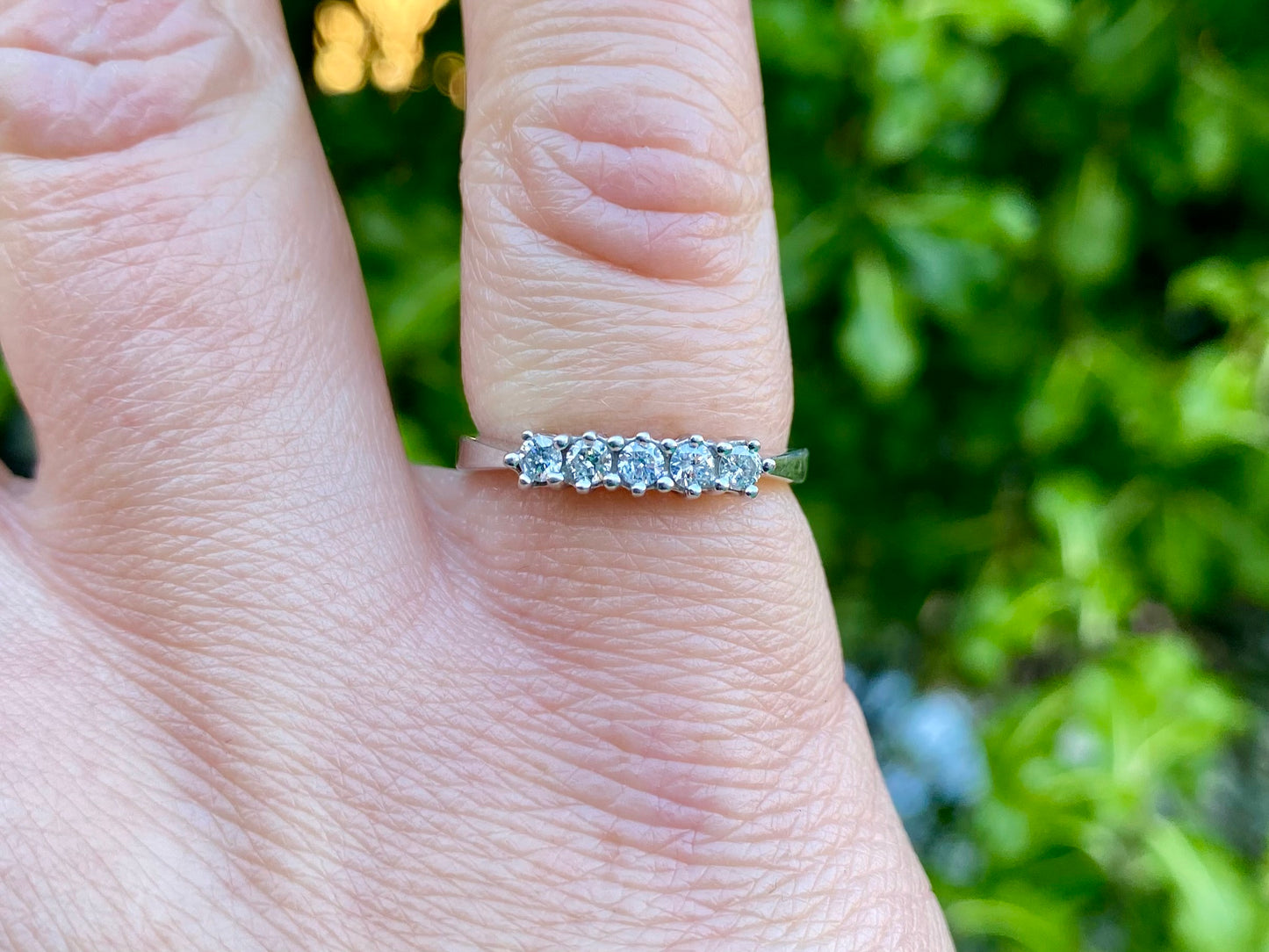 9ct Gold Five-Stone Diamond Ring