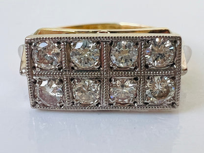 Vintage 18ct Gold Eight-Stone Diamond Ring