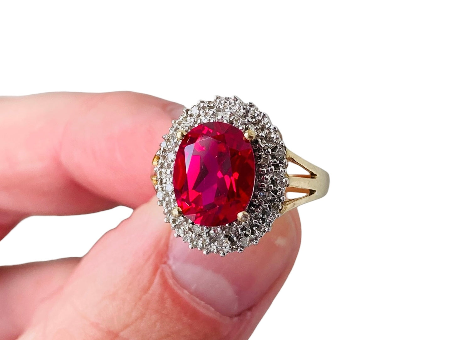 9ct Gold Ruby & Diamond Ring