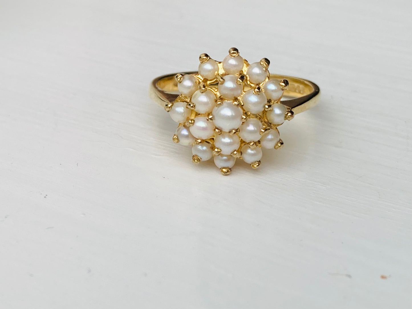 Vintage 9ct Gold Pearl Ring