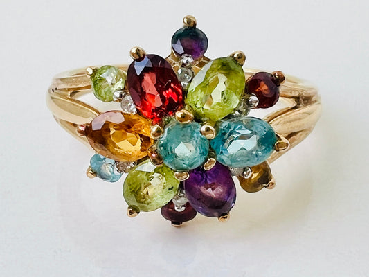 9ct Gold Multi-Gemstone Ring