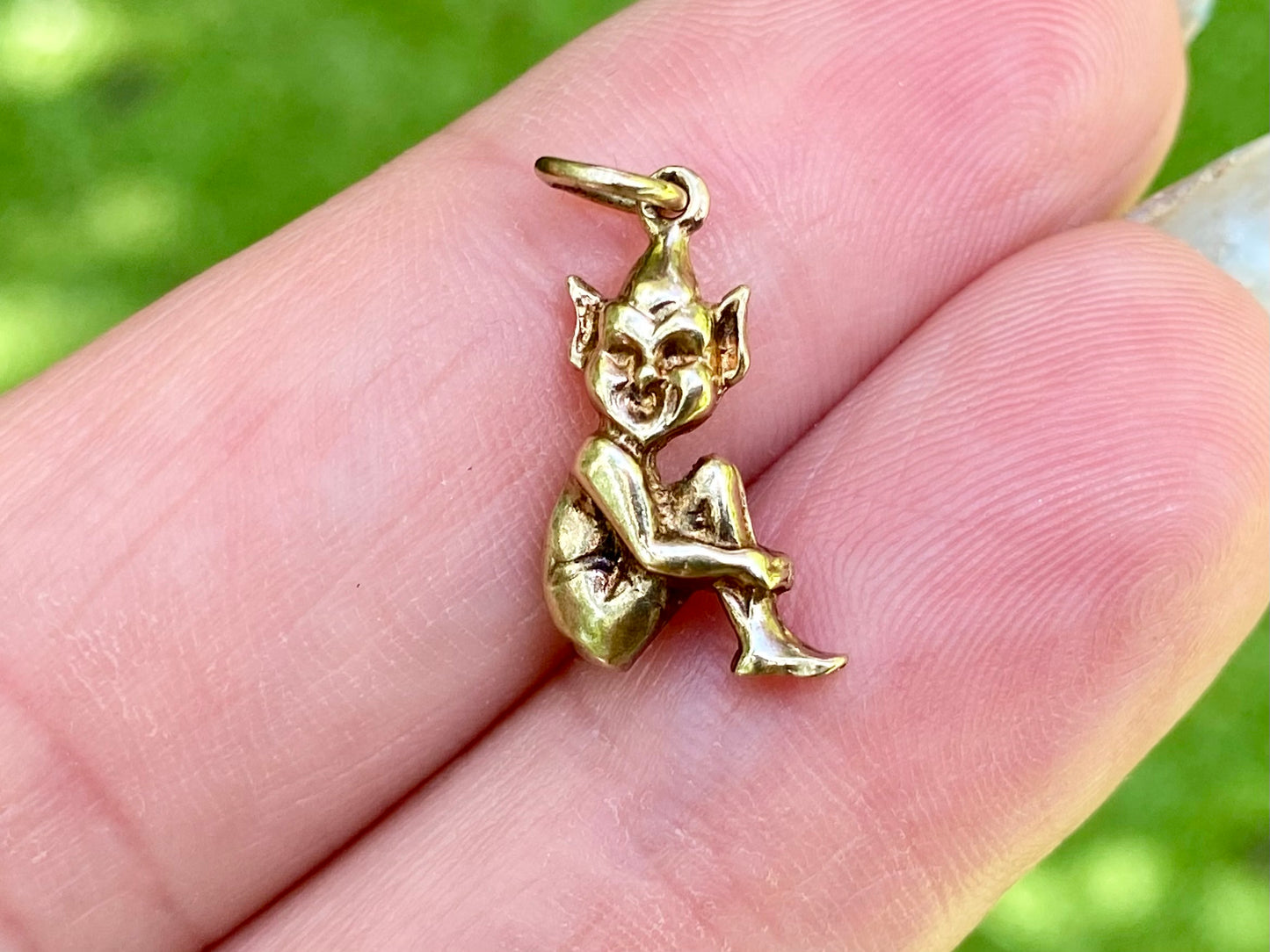 Vintage 9ct Gold Elf Pendant