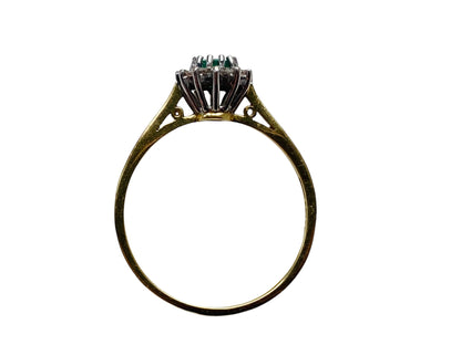 18ct Gold Emerald & Diamond Ring