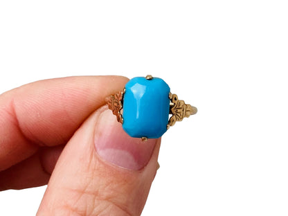 Vintage 9ct Gold Turquoise Ring