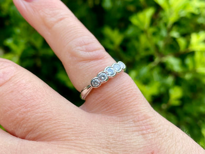 Vintage 18ct Gold Five-Stone Diamond Ring