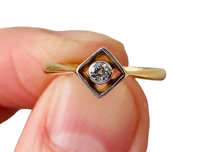 Antique 18ct Gold Diamond Ring