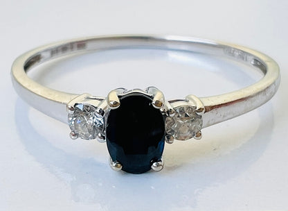 18ct Gold Sapphire & Diamond Ring