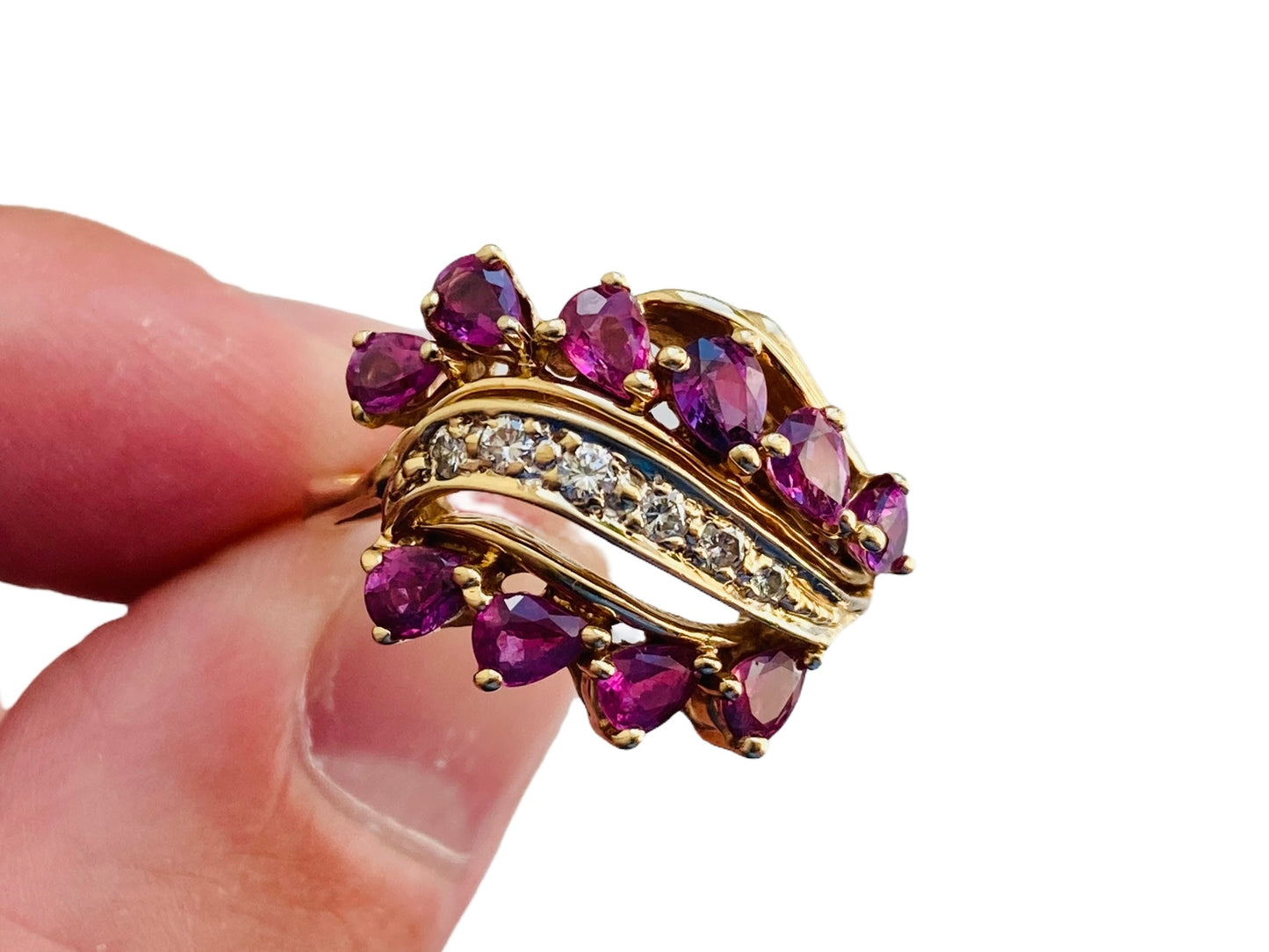 14ct Gold Ruby & Diamond Ring
