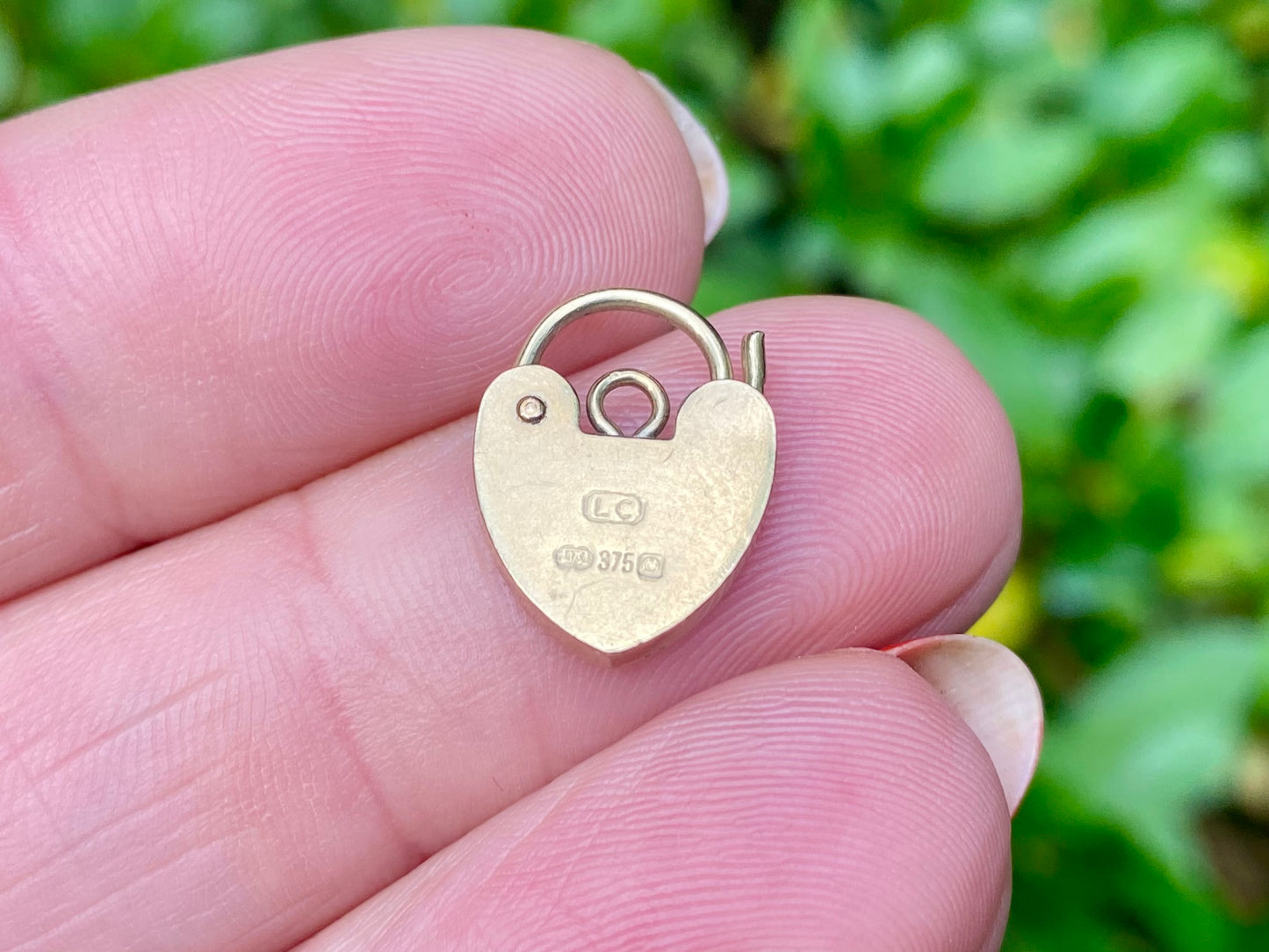 9ct Gold Heart Padlock Clasp