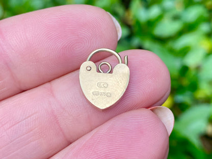 9ct Gold Heart Padlock Clasp