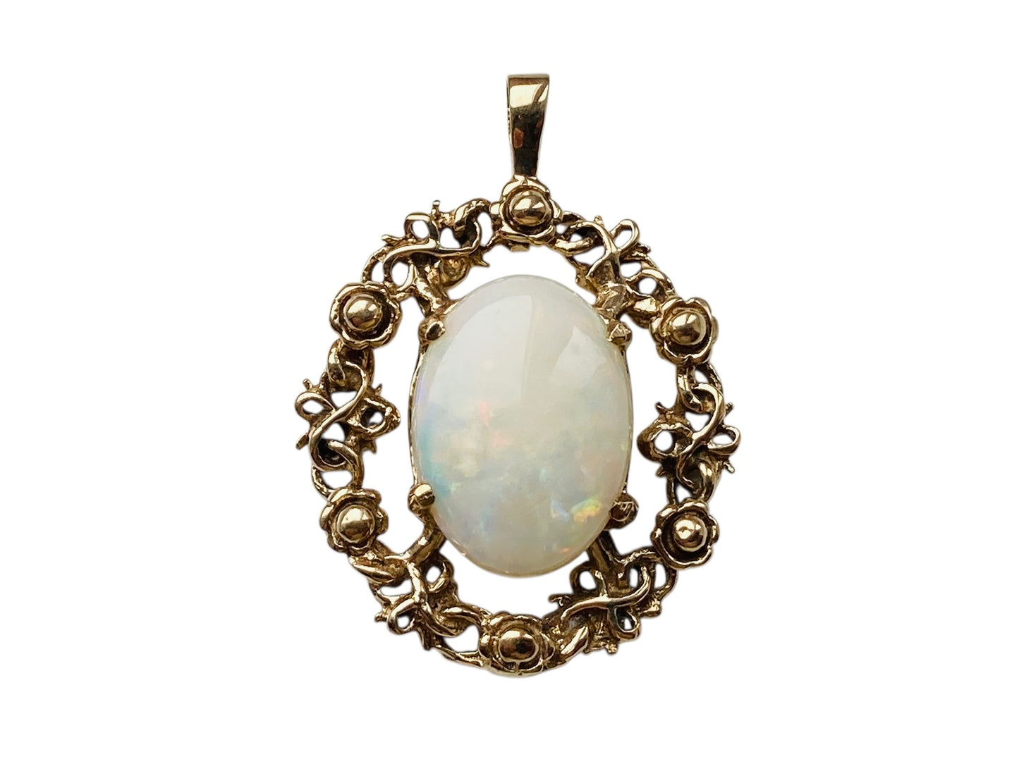 Vintage 9ct Gold Opal Pendant