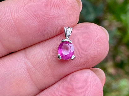 9ct Gold Pink Ruby Pendant