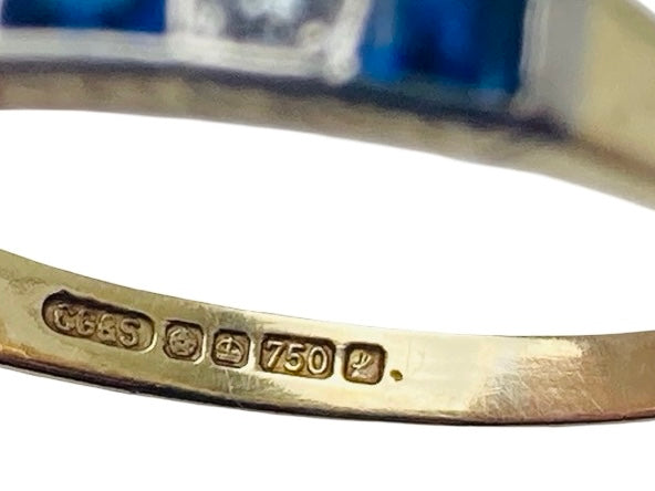 Vintage 18ct Gold Sapphire & Diamond Ring