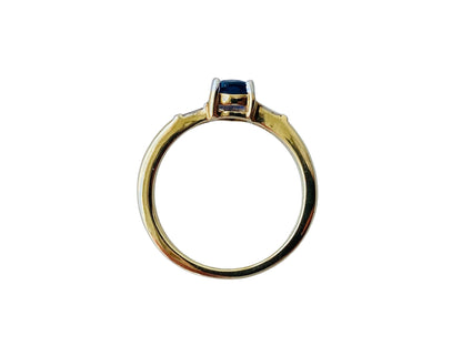 9ct Gold Sapphire & Diamond Ring