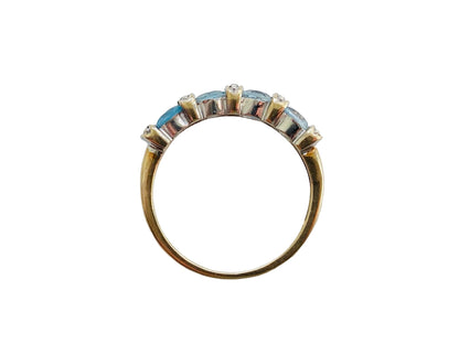 9ct Gold Topaz & Diamond Ring