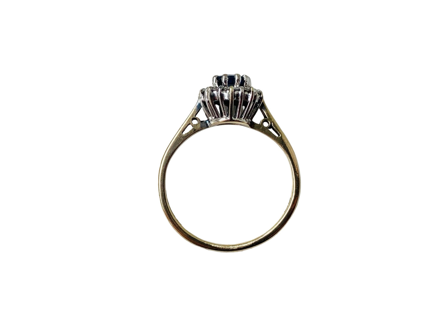 Vintage 9ct Gold Sapphire & Diamond Ring