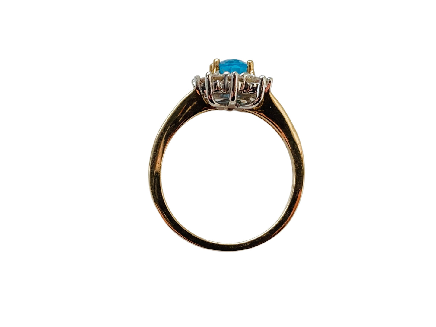 9ct Gold Topaz & Diamond Ring