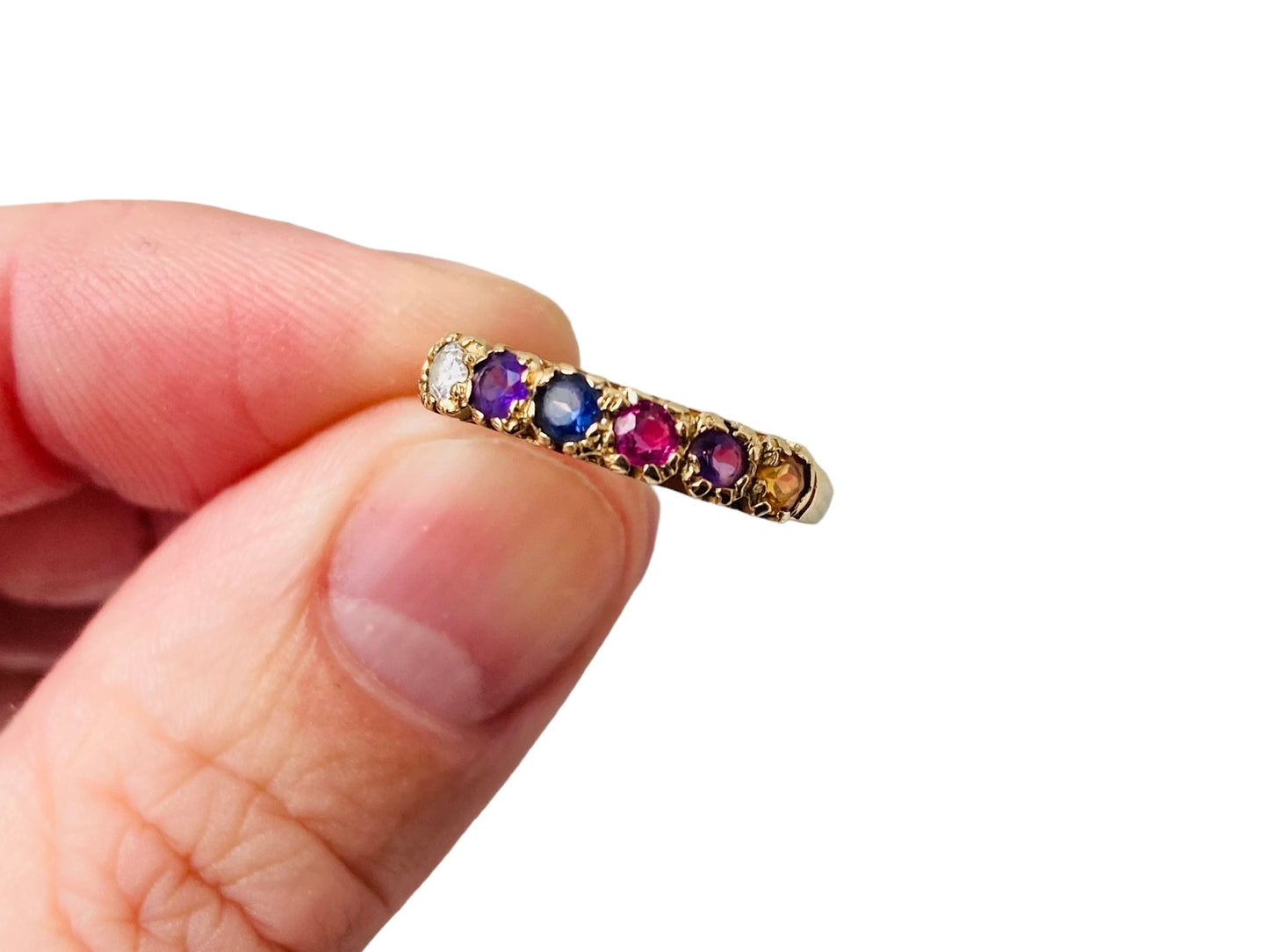 9ct Gold Multi Gemstone Ring