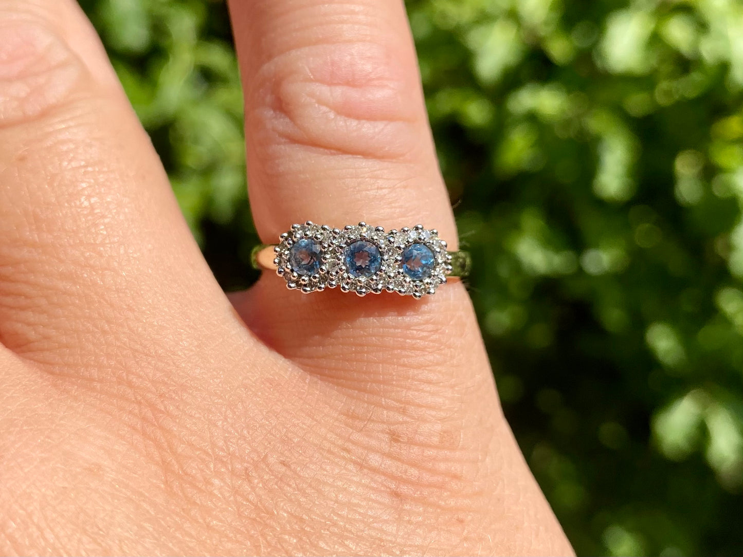 9ct Gold Topaz & Diamond Ring