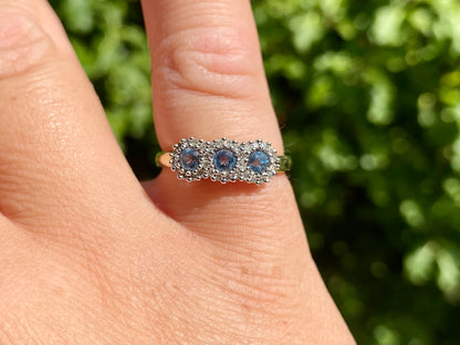 9ct Gold Topaz & Diamond Ring