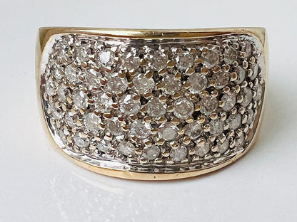 9ct Gold Diamond Pave Ring