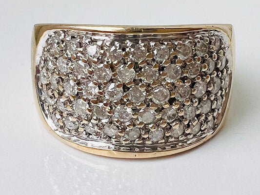 9ct Gold Diamond Pave Ring