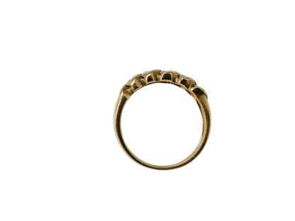 Vintage 9ct Gold Five-Stone Diamond Ring