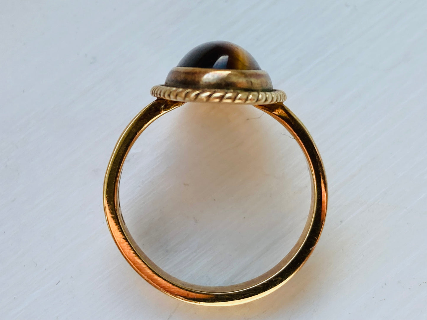 9ct Gold Tigers Eye Ring