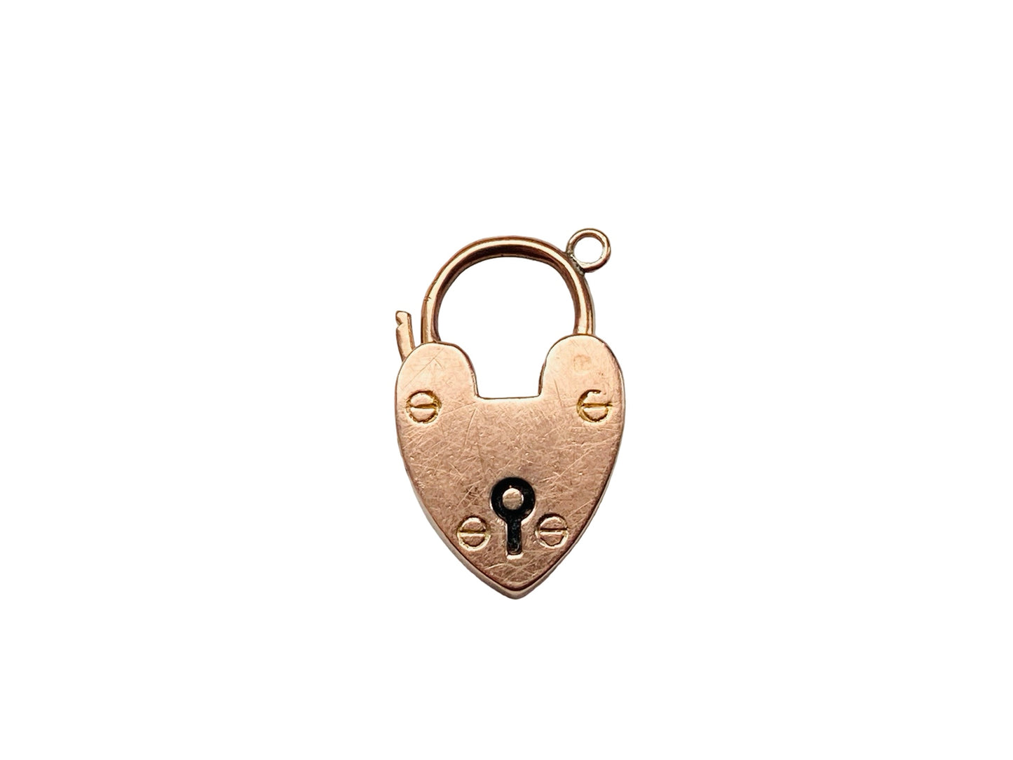 Antique 9ct Gold Heart Padlock Clasp