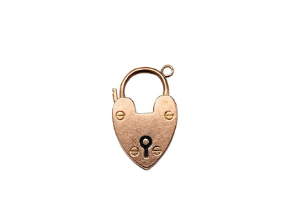 Antique 9ct Gold Heart Padlock Clasp