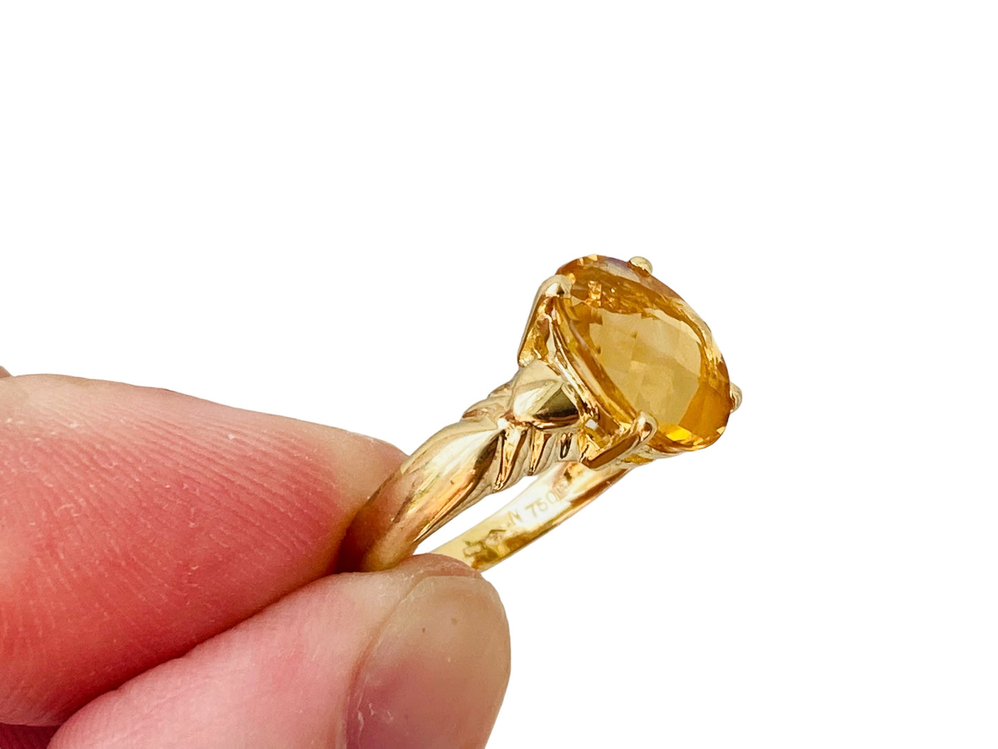 18ct Gold Citrine Ring