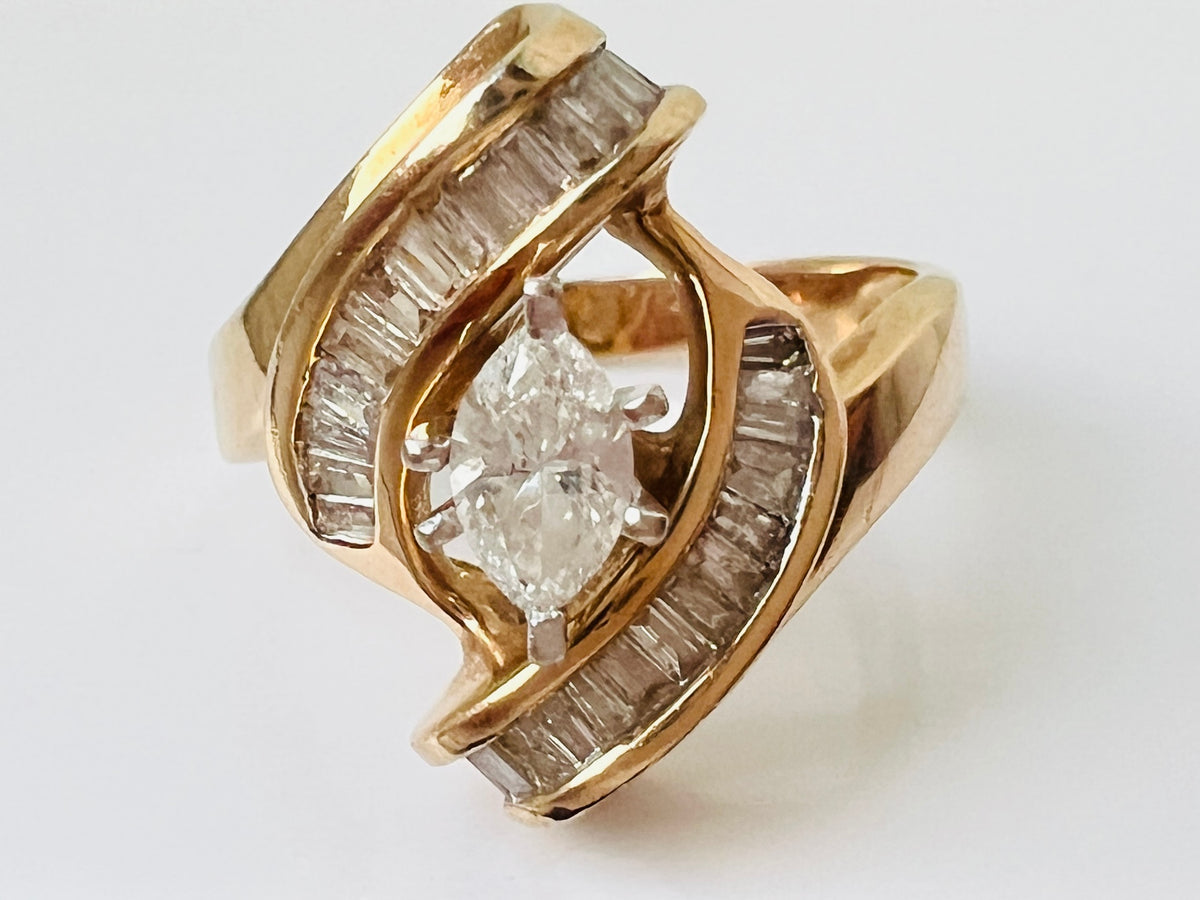 10ct Gold Diamond Ring