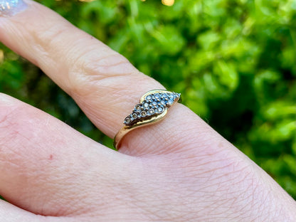 9ct Gold Champagne Diamond Ring