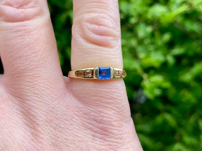 9ct Gold Topaz & Citrine Ring