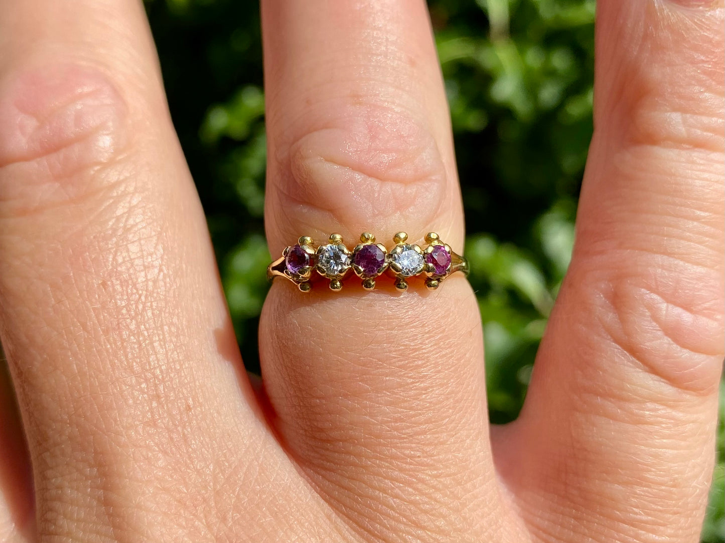 Vintage 18ct Gold Ruby & Diamond Ring
