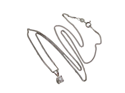 9ct Gold Diamond Pendant With Necklace