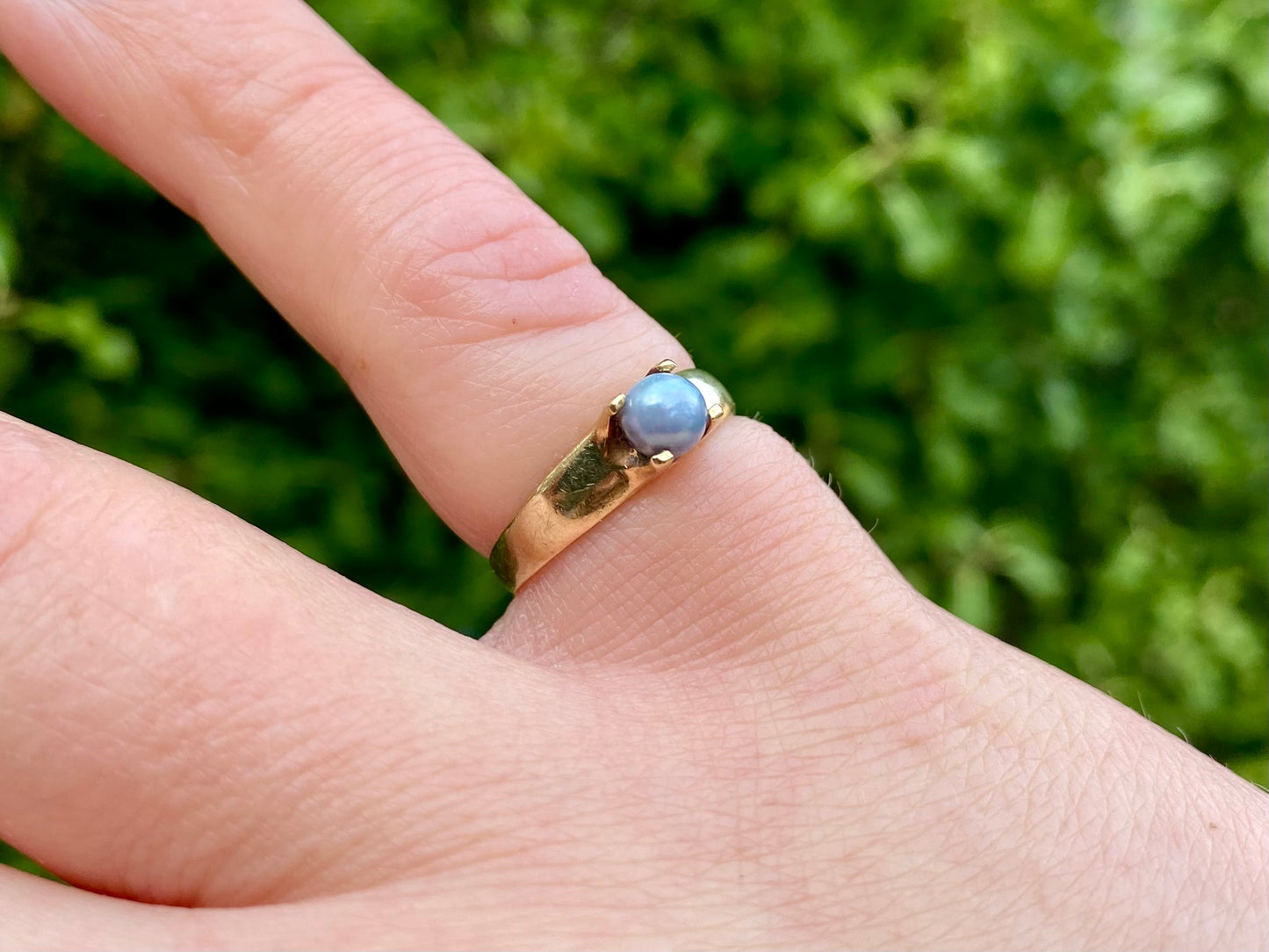 Vintage 9ct Gold Pearl Ring