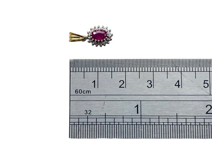 18ct Gold Ruby & Diamond Pendant